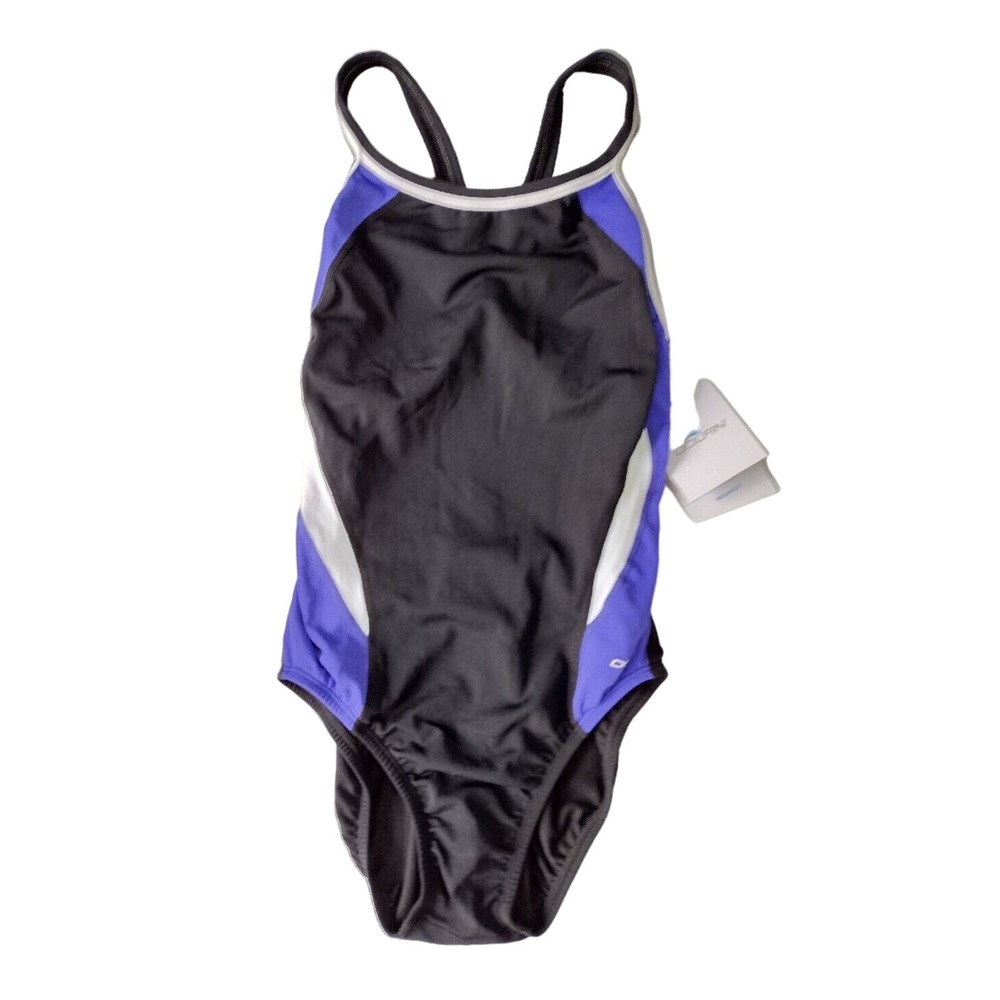 Dolfin Reliance DBX Back Colorblock Women Size M, 34 Bathing Suit Purple Black